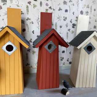 Three houses for starlings